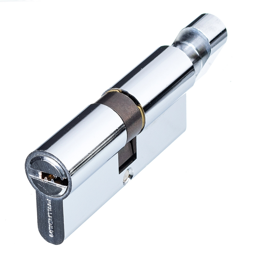 Цилиндр Palladium 70 C BK CP 70 (35х35) мм ключ/вертушка хром #1