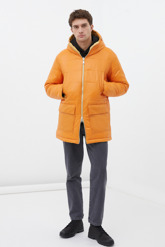 Пальто Finn Flare, Зима, размер 52, цвет горчичный, Нейлон - купить по ...