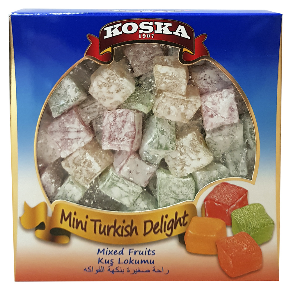 Рахат-лукум микс фруктов, "Koska", Mini turkish delight, kus lokumu, 250гр. Турция.  #1