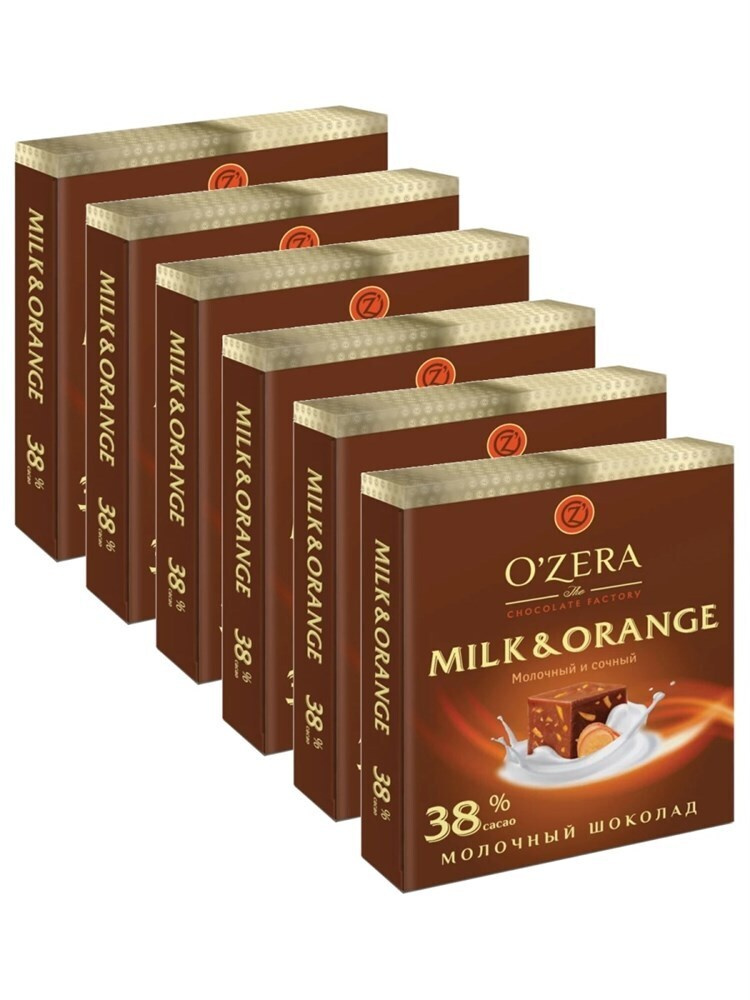 OZera, шоколад молочный Milk & Orange, 90 г х 6 штук #1