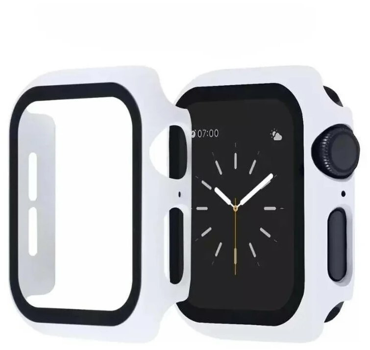 Защитный пластиковый чехол (кейс) Apple Watch Series 7 8 (Эпл Вотч) 41 мм для экрана/дисплея и корпуса #1