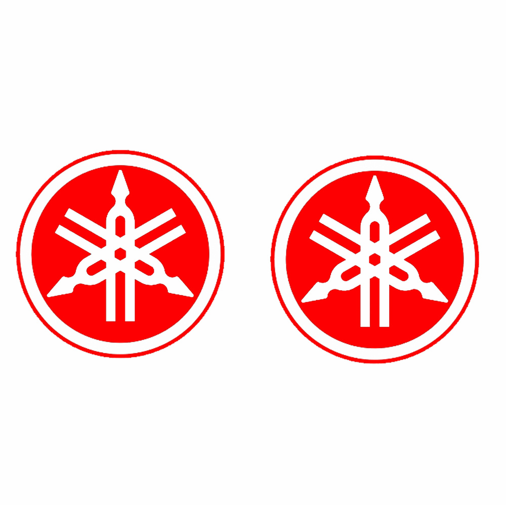 Наклейка Эмблема логотип yamaha ямаха, 6х6 см, цвет красный - купить по ...