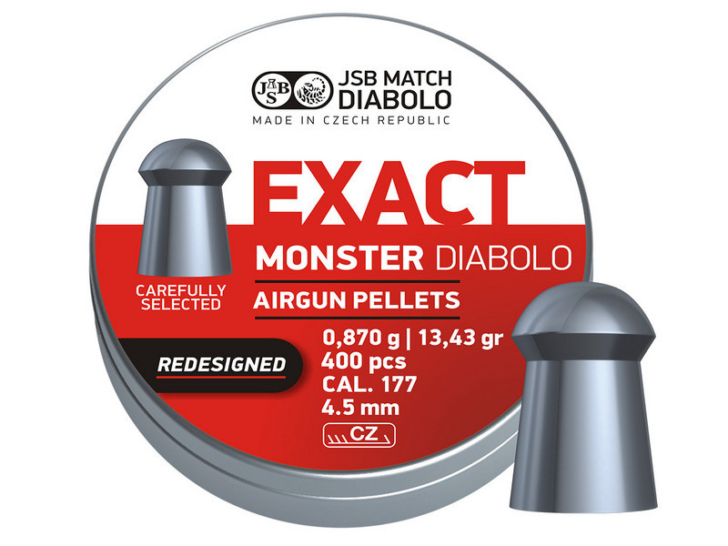 Пули JSB Exact Monster Redesigned Diabolo 4,5 мм, 0,87 грамм, 400 штук #1