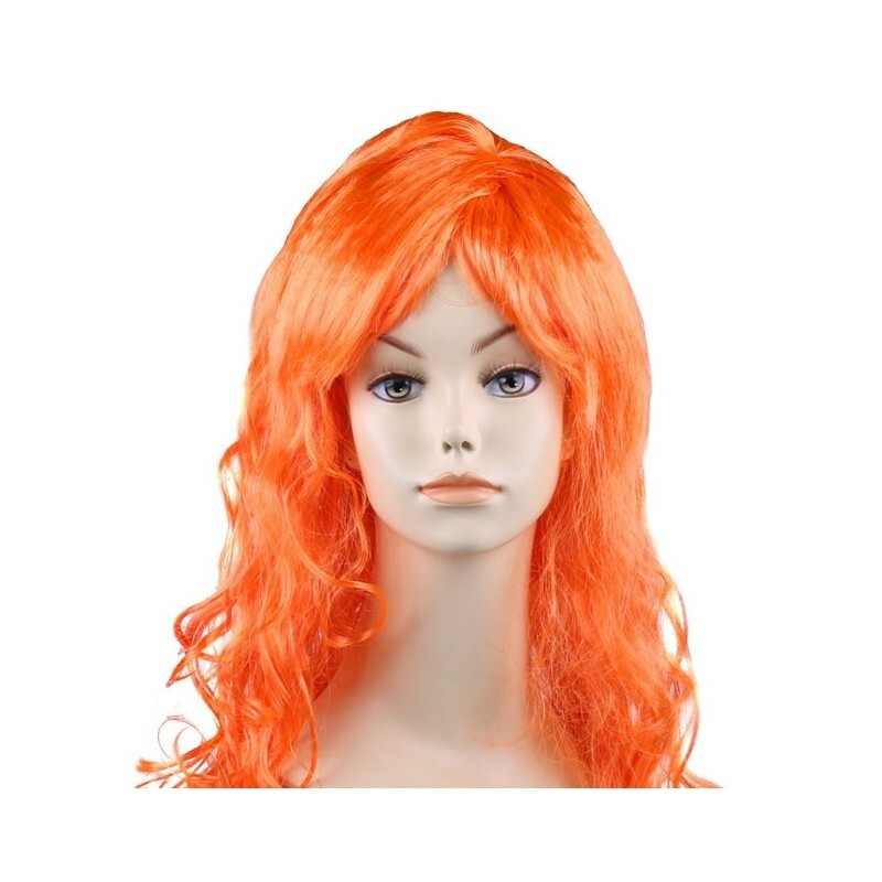 Карнавальный парик Newstyle Оранжевый, длина 50 см. #1