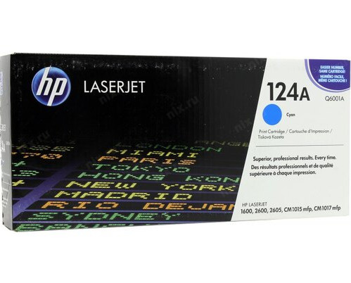 Картридж лазерный HP 124A / Q6001A голубой, 2000 стр. для HP (175763) #1