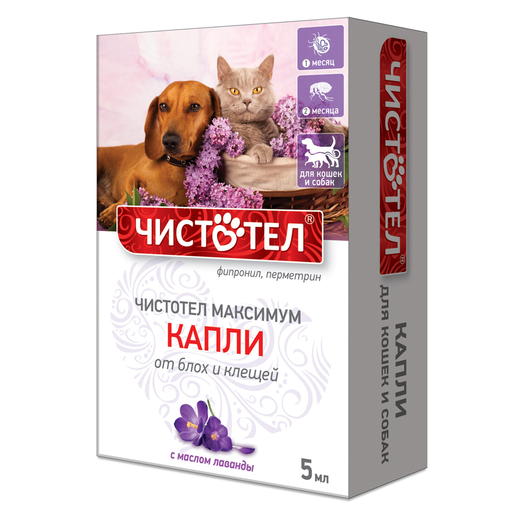 Капли на холку от блох и клещей Чистотел Максимум универсальные 5 мл -  купить с доставкой по выгодным ценам в интернет-магазине OZON (501250306)