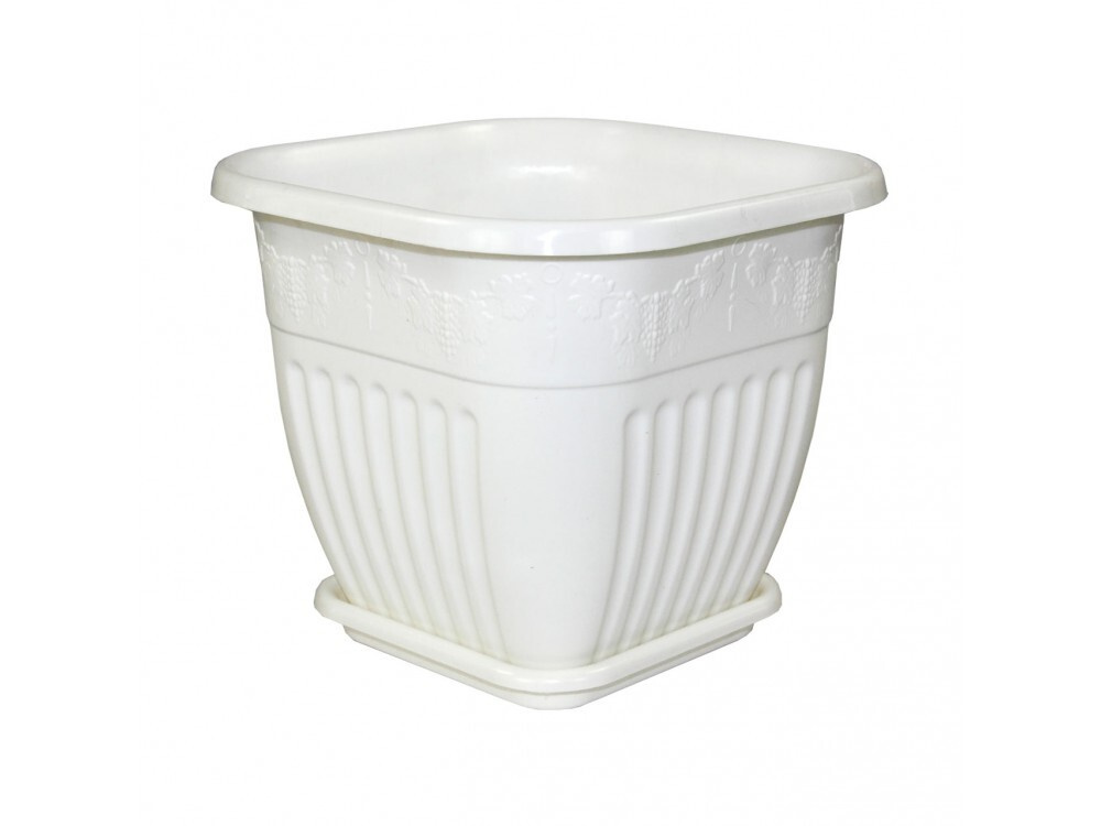 Кашпо для цветов пластик, горшок для цветов пластиковый с поддоном ...