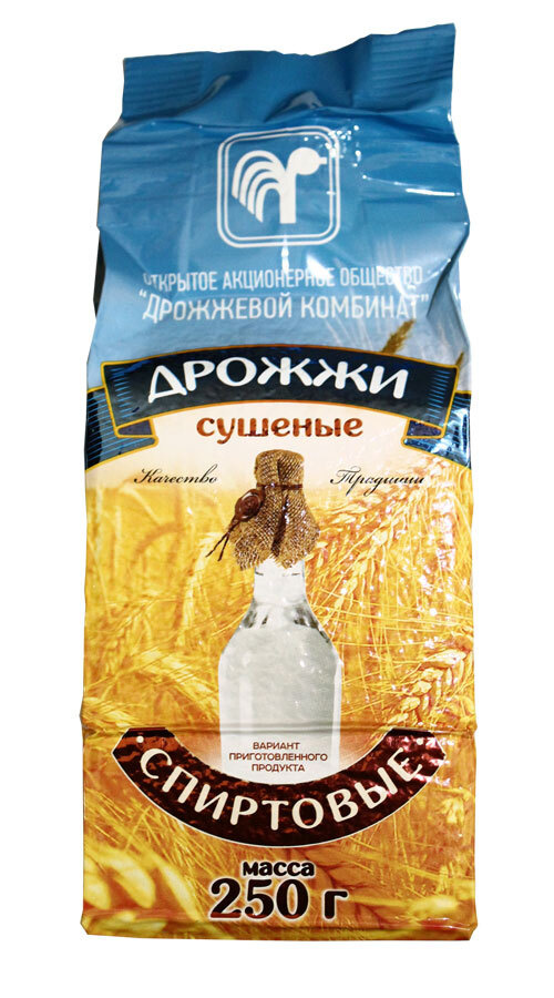 Дрожжи спиртовые Белорусские "Дрожжевой комбинат", 250 г, 1 шт., дрожжи ...