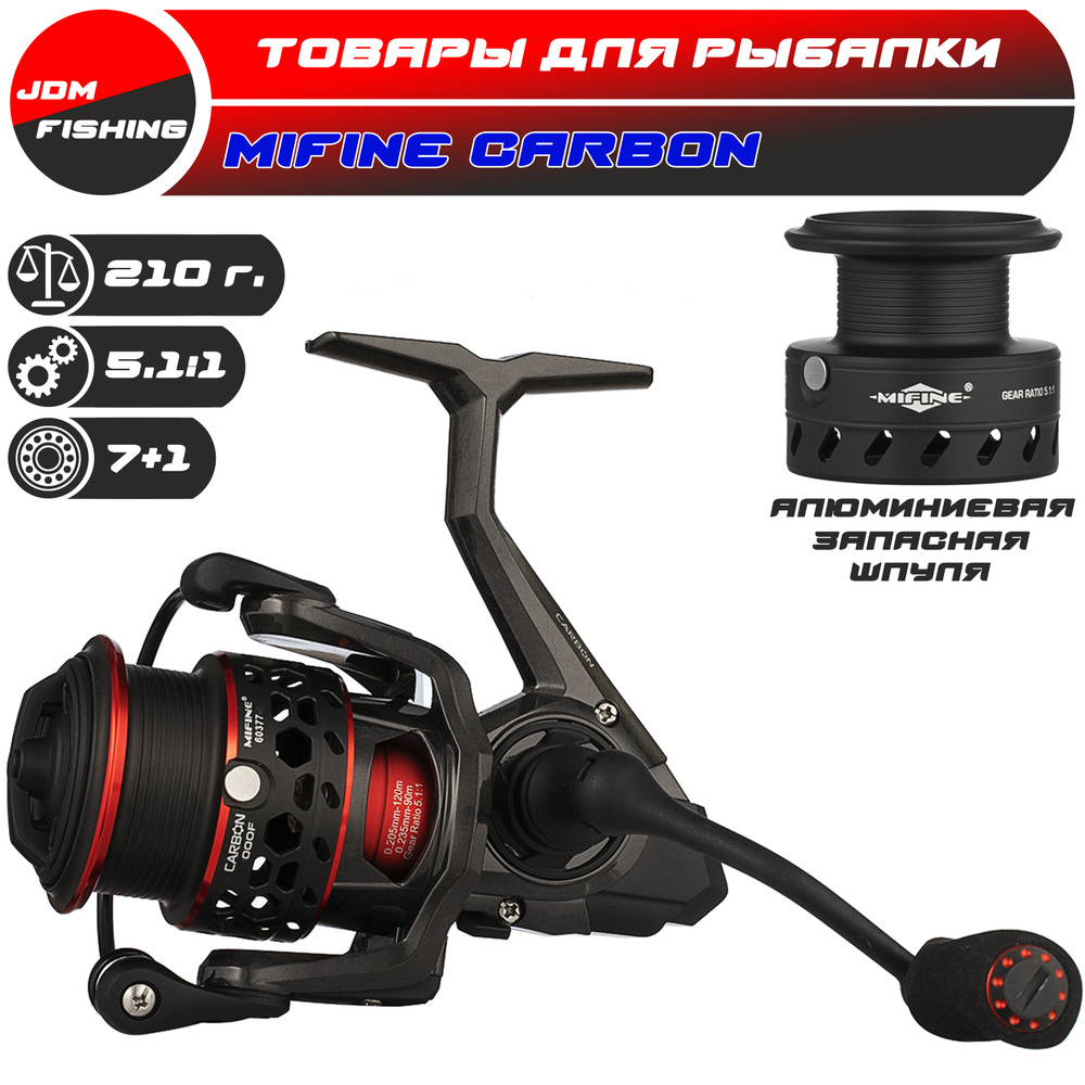 Катушка для рыбалки MIFINE CARBON 2000F 7+1BB #1