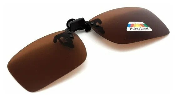 Поляризационная накладка на очки, коричневая - купить с доставкой по ...
