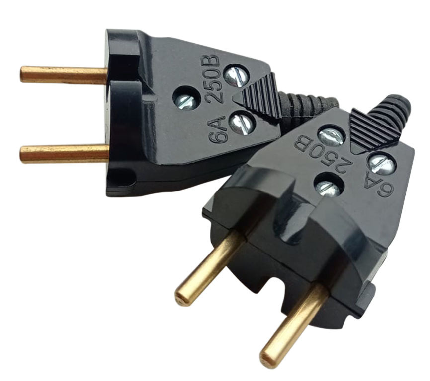 Вилка электрическая WELMAX 6А, 2 шт. - купить с доставкой по выгодным ...