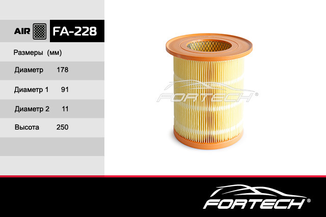 Fortech фильтр воздушный fa228 #1