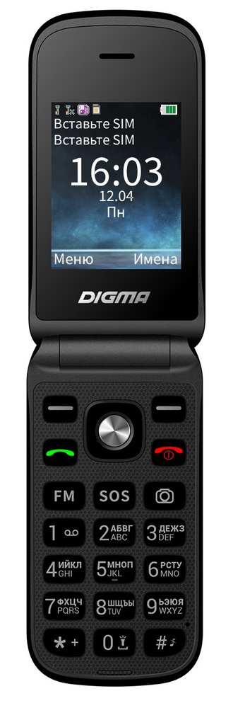 Мобильный телефон Digma VOX FS240 32Mb черный 2Sim 2.44" TFT 240x320 0.08Mpix #1