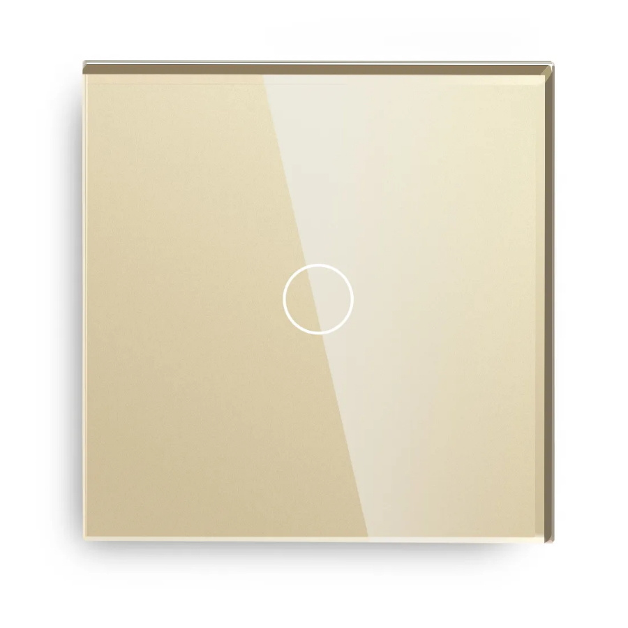 Умный сенсорный выключатель DiXiS Wi-Fi Touch Wall Light Switch (Ewelink) 1 Gang / 1 Way (86x86) Gold #1