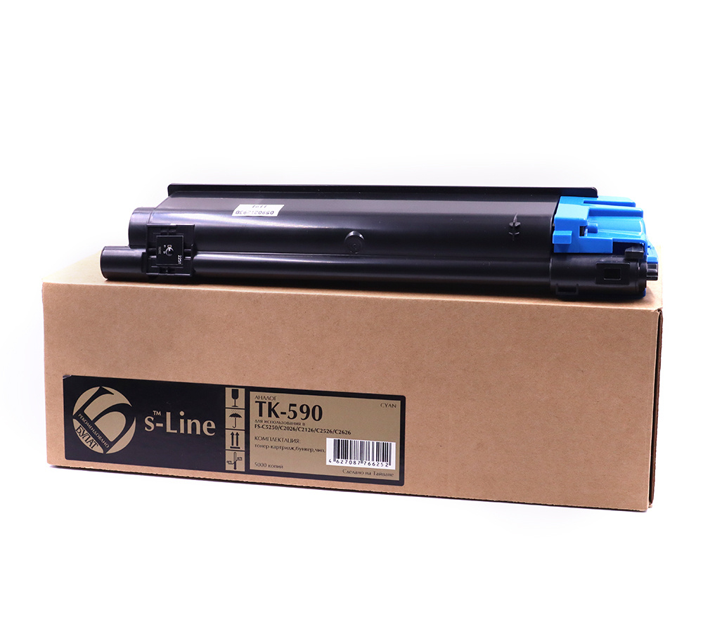 Расходник для печати БУЛАТ s-Line TK-590C, Голубой (cyan), для ...