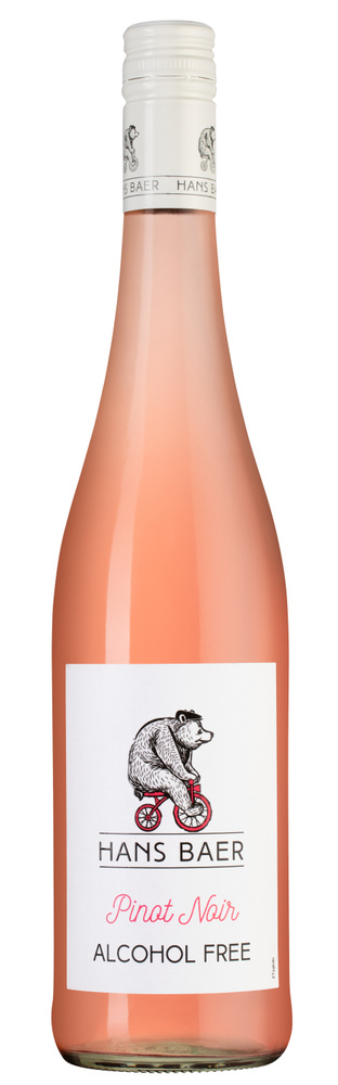 Вино безалкогольное розовое полусухое Hans Baer Ханс Баер Пино Нуар 0,75л, Германия  #1