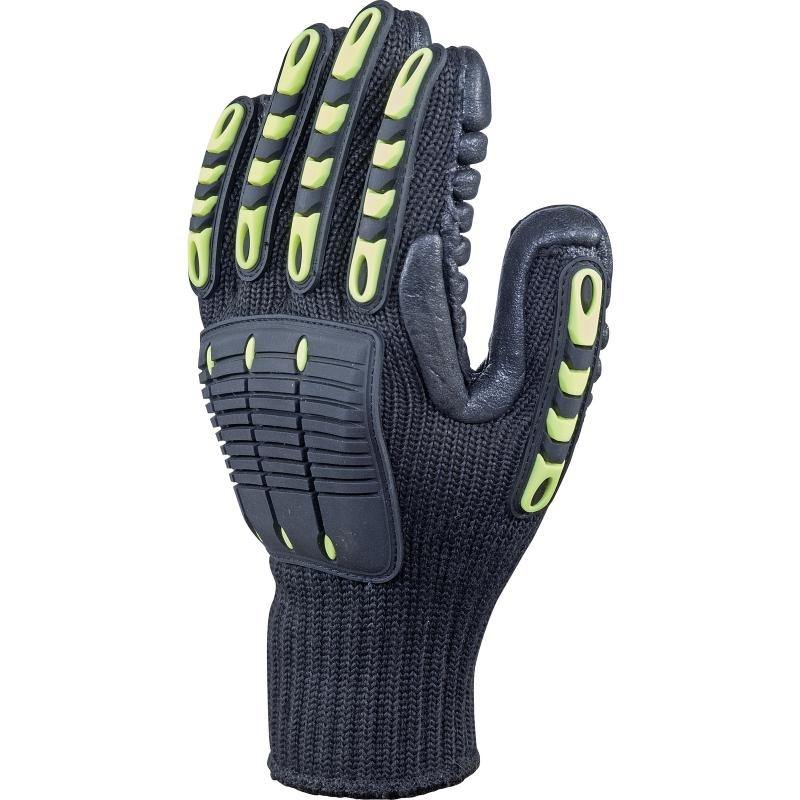 Антивибрационные перчатки Delta Plus VV904 NYSOS, цвет черно-желтый, размер 10  #1