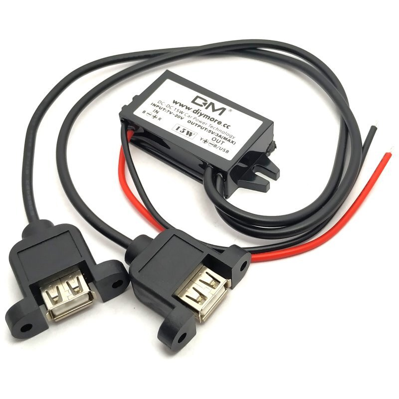 Car USB Adapter 2xUSB Ears, Автомобильный встраиваемый USB адаптер ...