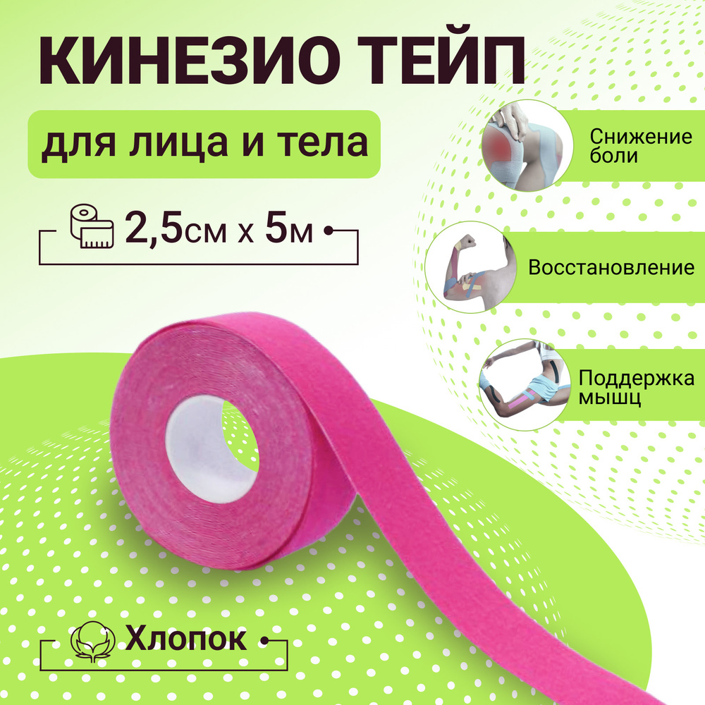 Кинезиотейп для тела и лица SILAPRO, тейп лента кинезиологическая ...