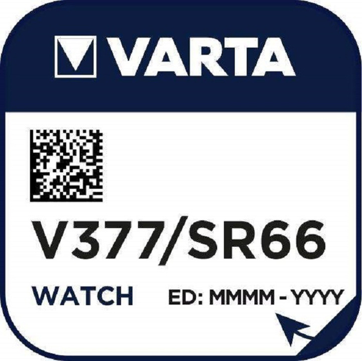 Varta Батарейка 376, 377 (SR66, SR626), Серебряно-цинковый тип, 1,55 В, 1 шт  #1