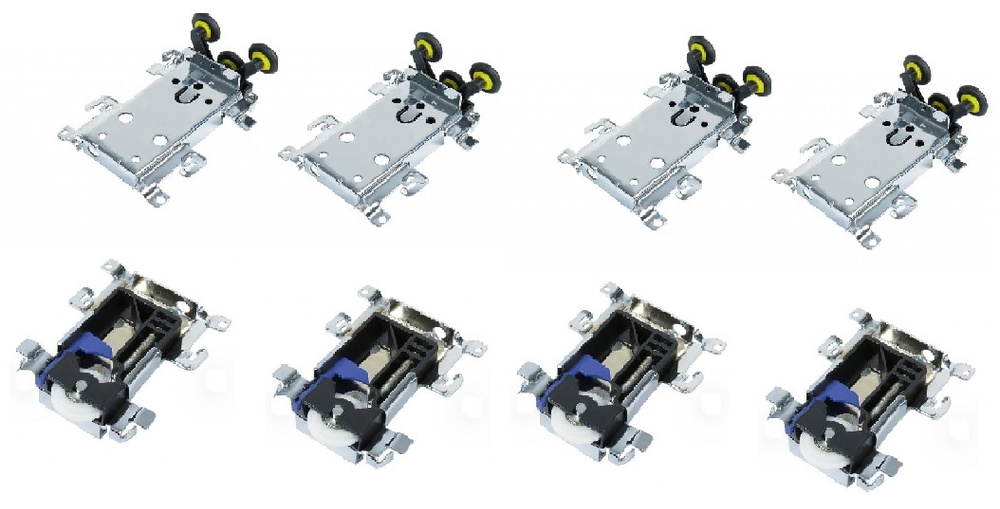 Комплект роликов для шкафов купе Stanley 188(4+4) стальной системы (на 2 двери)  #1