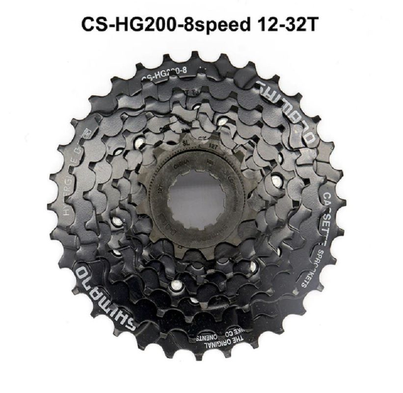 Кассета Shimano HG200 12/32 8 скоростей Черная (Без упаковки) - купить ...