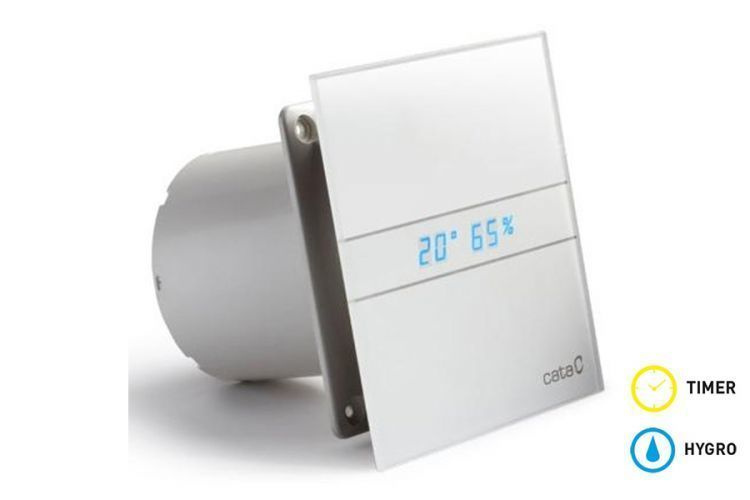 Накладной вентилятор Cata E 100 GTH (Таймер, датчик влажности, термометр, дисплей) + обратный клапан #1