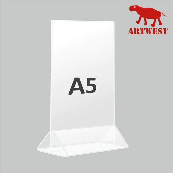 Тейблтент менюхолдер А5 прозрачный эконом с защитной пленкой Artwest / тейбл тент двусторонний  #1