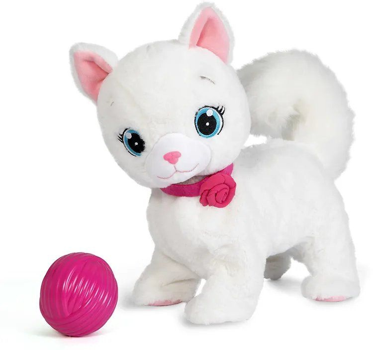 Игрушка интерактивная IMC Toys Club Petz Кошка Bianca интерактивная, в комплекте с клубком, на батарейках #1