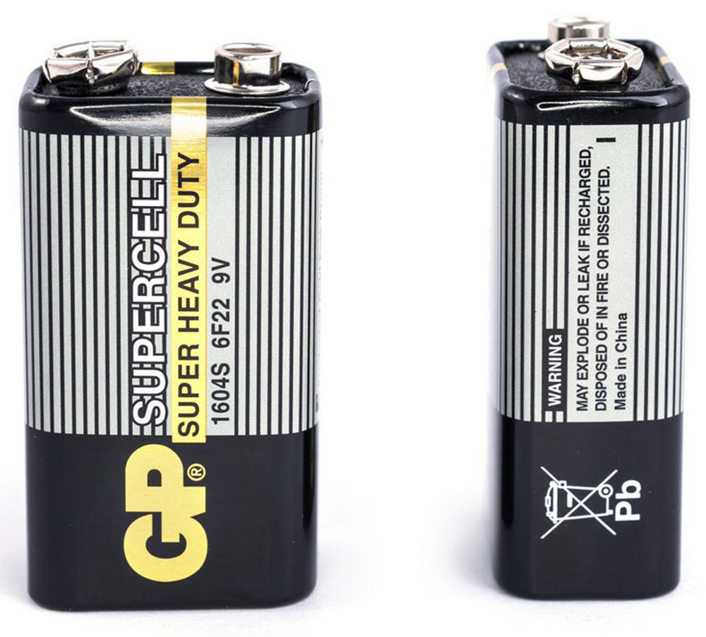 GP Батарейка Крона (6F22, 1604D), Солевой тип, 9 В, 1 шт - купить с ...