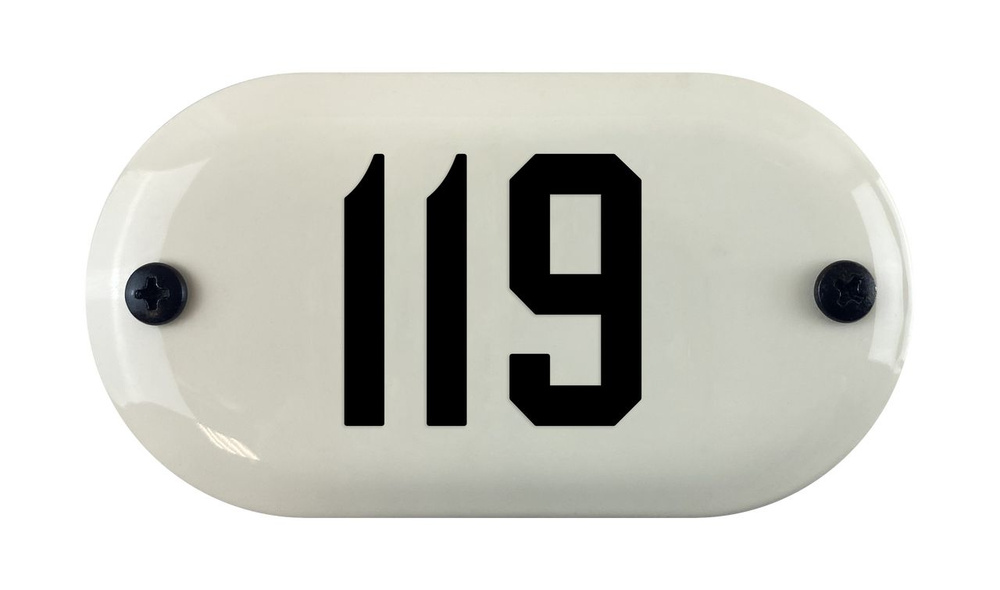 Номер на дверь эмалированный в стиле ретро 11*6 см #1