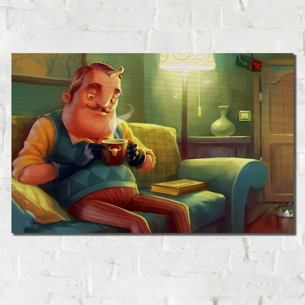 Картина интерьерная на дереве Игры Hello Neighbor (Привет сосед, игра,  Survival horror, PS, PC, XBOX, SWITCH) - - 14047 - купить по низкой цене в  интернет-магазине OZON (794908794)