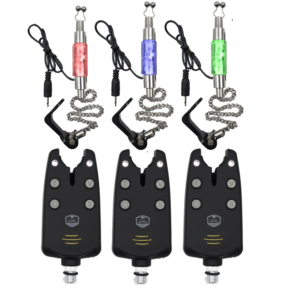 Сигнализатор поклевки электронный Hoxwell HL 139 (3 шт), со свингерами ...