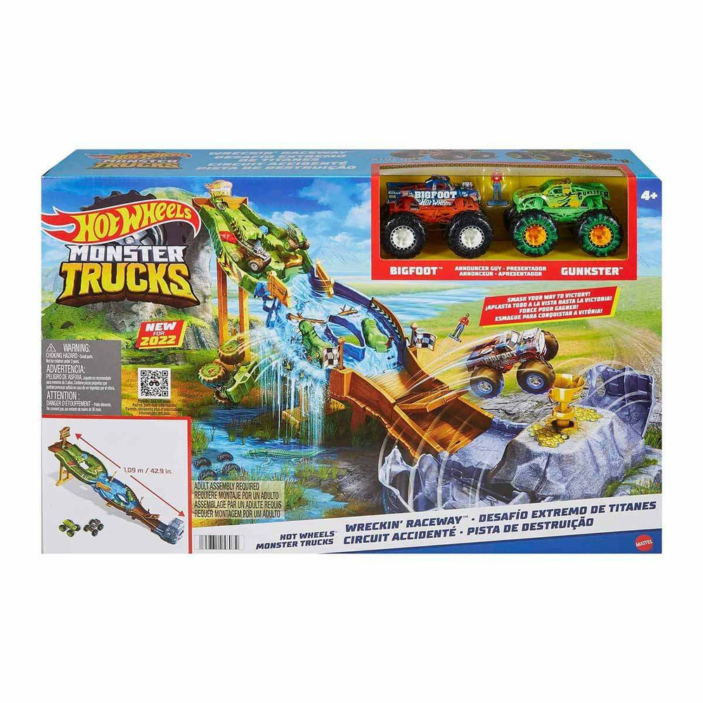 Игровой трек Mattel Hot Wheels Monster Truck Турнир HGV12 - купить с  доставкой по выгодным ценам в интернет-магазине OZON (804689949)