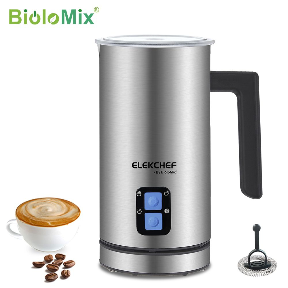 Усовершенствованный вспениватель молока для кофе 4 в 1, BioloMix MF600, серебристый  #1