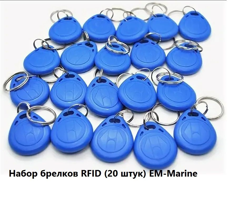 Набор брелоков RFID , формат EM-Marine с кольцом (20 шт.)AccordTec.чип ...