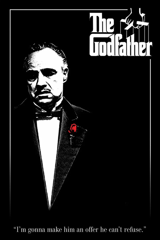 Постер 61 х 91,5 см. The Godfather (Red Rose). Крёстный отец. Pyramid International. Плакат большого #1