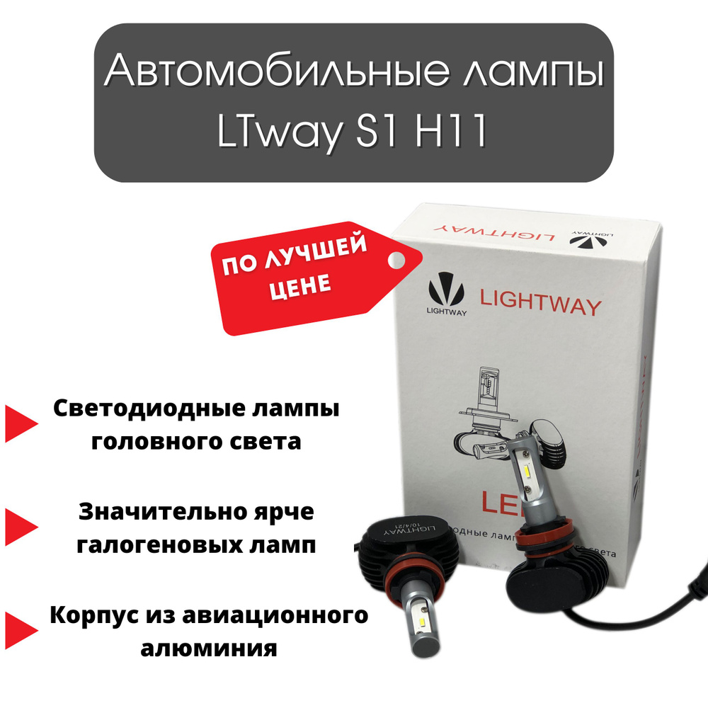 Светодиодные лампы LED S1 LightWay H11