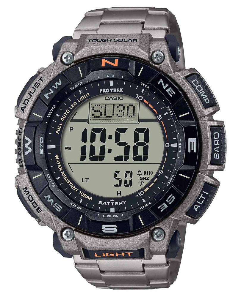 Мужские японские наручные часы Casio Pro Trek PRG-340T-7E на солнечной батарее с хронографом с гарантией #1