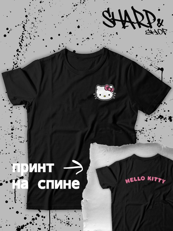 Hello kitty t-shirts  Черная майка, Футболки, Футболки для девочек