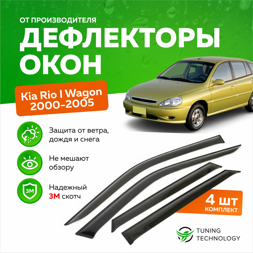 Дефлектор для окон ТТ TT262 Rio купить по выгодной цене в интернет-магазине  OZON (520933312)