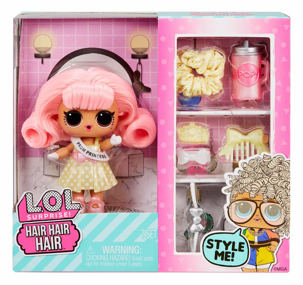 L.O.L. Surprise! Кукла LOL Hair Dolls Tots, ЛОЛ Сюрприз Хейр - Pink Color (Розовые  волосы) - купить с доставкой по выгодным ценам в интернет-магазине OZON  (842775095)