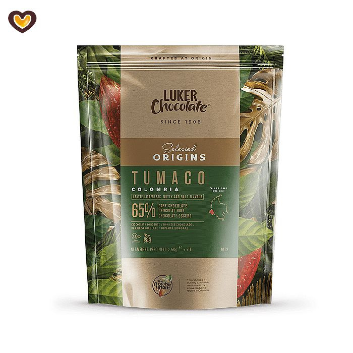 Шоколад горький LUKER Tumaco 65% пак 2,5кг (ЛУКЕР, Колумбия, Fino-de-Aroma, Bean-to-bar)  #1