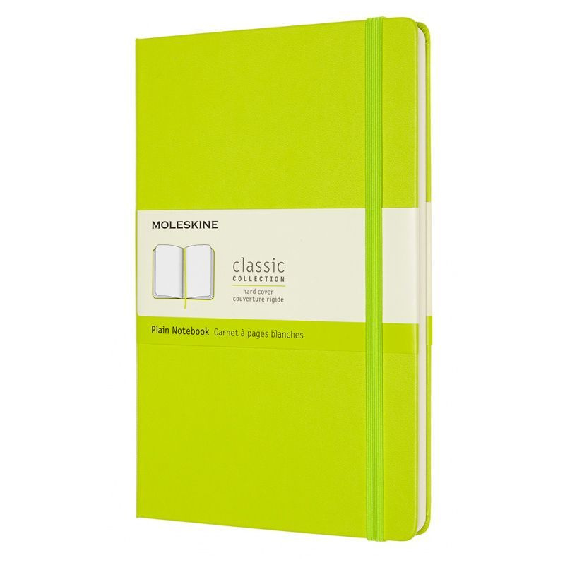 Блокнот без разметки Moleskine CLASSIC QP062C2 13х21см 240стр. твердая обложка, лайм  #1