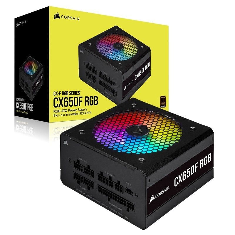 Corsair Блок питания компьютера CORSAIR CX650F RGB-BLK, 650 Вт (CP ...