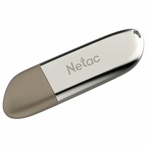 Флеш-диск 64 GB NETAC U352, USB 2.0, металлический корпус, серебристый, NT03U352N-064G-20PN  #1