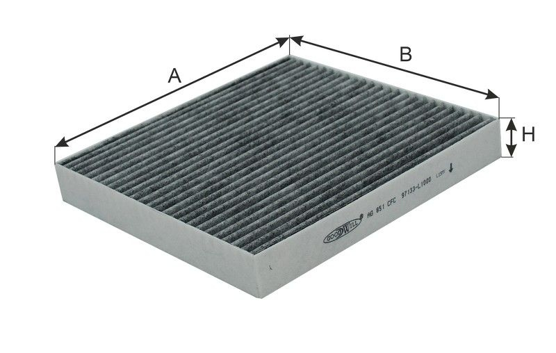Goodwill Фильтр салонный арт. AG 851 CFC, 1 шт. #1