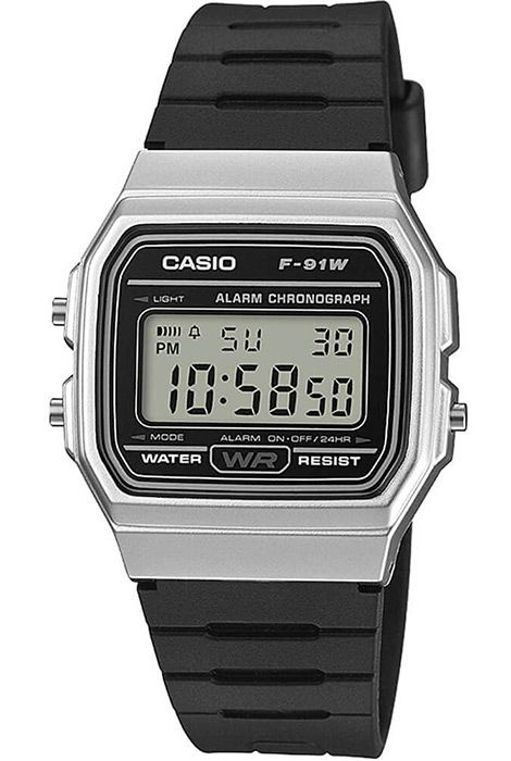 Электронные наручные часы Casio Collection F-91WM-7A с подстветкой  #1