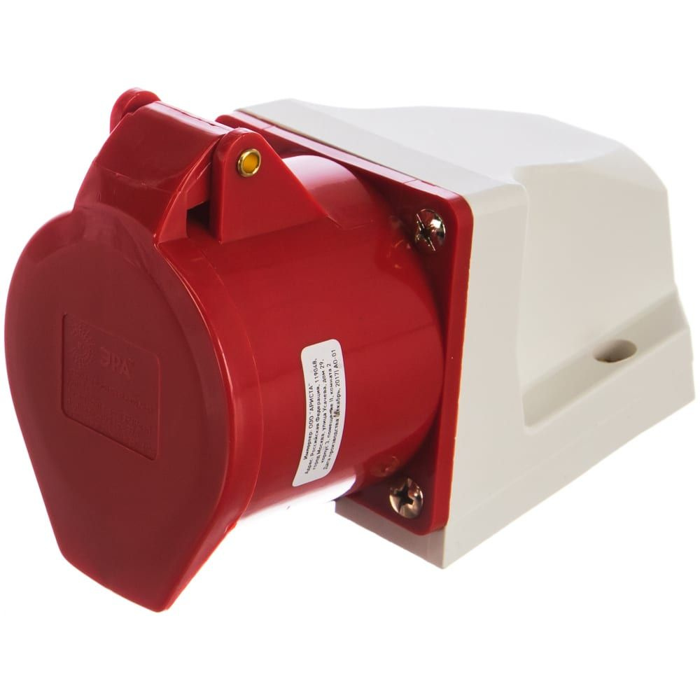 Стационарная наружная розетка ЭРА 125 3Р+РЕ+N 32А 380В IP44 Б0032879 ...