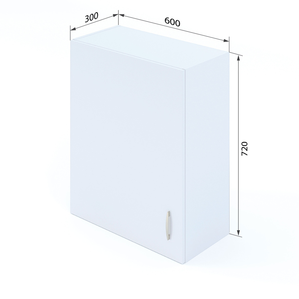 Кухонный модуль навесной 60х30х72 см, Белый шкаф навесной для кухни 60 ...